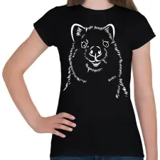 PRINTFASHION Fehér quokka - Női póló - Fekete női póló