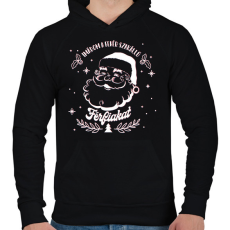 PRINTFASHION Fehér szakállú férfiak - Férfi kapucnis pulóver - Fekete