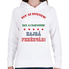 PRINTFASHION Fehérvár - Női kapucnis pulóver - Fehér női pulóver, kardigán