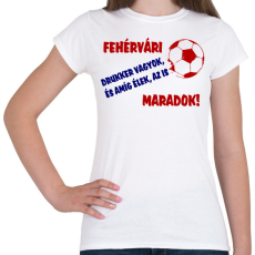 PRINTFASHION Fehérvári drukker - Női póló - Fehér