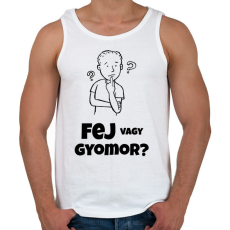 PRINTFASHION FEJ VAGY GYOMOR - Férfi atléta - Fehér