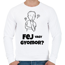 PRINTFASHION FEJ VAGY GYOMOR - Férfi pulóver - Fehér férfi pulóver, kardigán