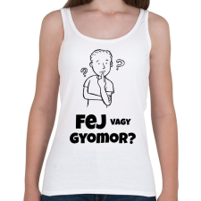 PRINTFASHION FEJ VAGY GYOMOR - Női atléta - Fehér női trikó