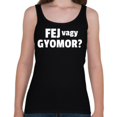 PRINTFASHION Fej vagy gyomor - Női atléta - Fekete