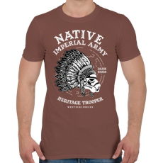 PRINTFASHION Fejdísz - Férfi póló - Mogyoróbarna