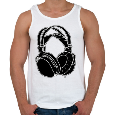 PRINTFASHION Fejhallgató  - Férfi atléta - Fehér atléta, trikó