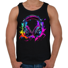 PRINTFASHION Fejhallgató  - Férfi atléta - Fekete