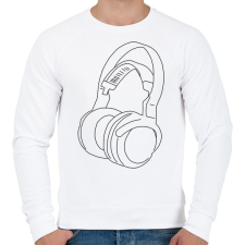 PRINTFASHION Fejhallgató - Férfi pulóver - Fehér férfi pulóver, kardigán