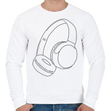 PRINTFASHION Fejhallgató - Férfi pulóver - Fehér férfi pulóver, kardigán