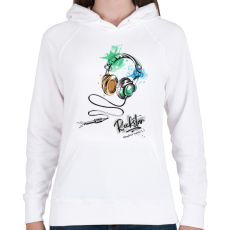 PRINTFASHION Fejhallgató  - Női kapucnis pulóver - Fehér