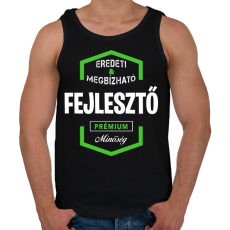 PRINTFASHION Fejlesztő prémium minőség - Férfi atléta - Fekete