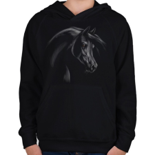 PRINTFASHION Fekete arab telivér - Gyerek kapucnis pulóver - Fekete gyerek pulóver, kardigán