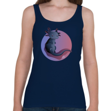 PRINTFASHION Fekete axolotl - Női atléta - Sötétkék