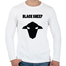 PRINTFASHION fekete bárány - Férfi hosszú ujjú póló - Fehér