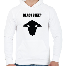 PRINTFASHION fekete bárány - Férfi kapucnis pulóver - Fehér férfi pulóver, kardigán