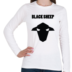 PRINTFASHION fekete bárány - Női hosszú ujjú póló - Fehér