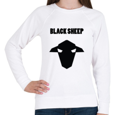 PRINTFASHION fekete bárány - Női pulóver - Fehér női pulóver, kardigán