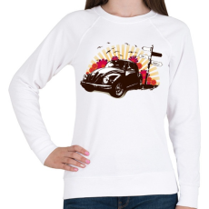 PRINTFASHION Fekete bogár útjelző tábla mellett - Női pulóver - Fehér