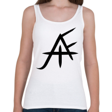 PRINTFASHION fekete jafi szimbólum - Női atléta - Fehér női trikó