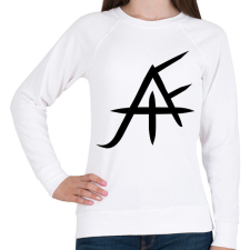 PRINTFASHION fekete jafi szimbólum - Női pulóver - Fehér női pulóver, kardigán