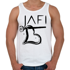 PRINTFASHION fekete jafi sziv szimbólum - Férfi atléta - Fehér atléta, trikó