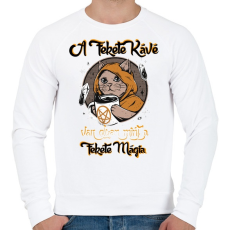 PRINTFASHION Fekete Kávé - Fekete Mágia  - Férfi pulóver - Fehér