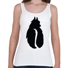 PRINTFASHION fekete kávébabcica - Női atléta - Fehér