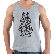 PRINTFASHION Fekete Labubu - Férfi atléta - Sport szürke