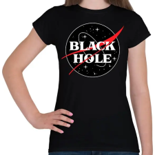 PRINTFASHION Fekete lyuk NASA paródia - Női póló - Fekete női póló
