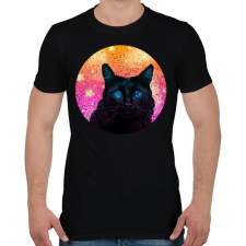 PRINTFASHION Fekete macska - Férfi póló - Fekete férfi póló