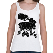 PRINTFASHION Fekete macskák - Női atléta - Fehér női trikó