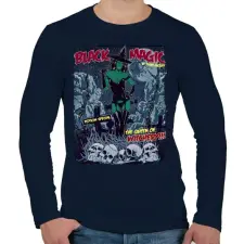 PRINTFASHION Fekete mágia - Férfi hosszú ujjú póló - Sötétkék férfi póló
