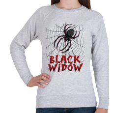 PRINTFASHION Fekete özvegy - Női pulóver - Sport szürke