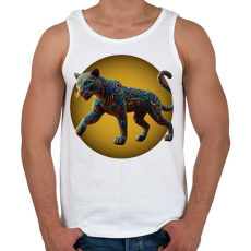 PRINTFASHION Fekete párduc - Férfi atléta - Fehér