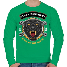 PRINTFASHION Fekete párduc - Férfi pulóver - Zöld