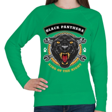 PRINTFASHION Fekete párduc - Női pulóver - Zöld