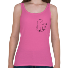 PRINTFASHION Fekete szellem - Női atléta - Rózsaszín női trikó