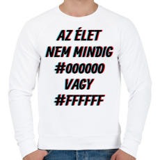 PRINTFASHION Fekete vagy fehér - Férfi pulóver - Fehér