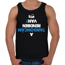 PRINTFASHION Felborult targoncás - Férfi atléta - Fekete atléta, trikó