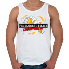 PRINTFASHION Felelősségteljes legénybúcsú - Férfi atléta - Fehér atléta, trikó