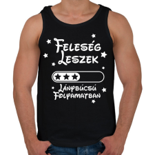 PRINTFASHION Feleség leszek Lánybúcsú folyamatban - Férfi atléta - Fekete atléta, trikó
