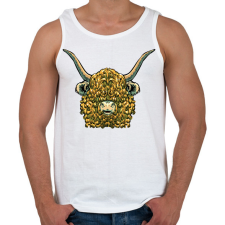 PRINTFASHION Felföldi marha - Férfi atléta - Fehér atléta, trikó