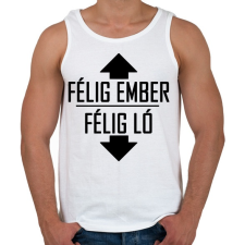 PRINTFASHION Félig ember, félig ló - Férfi atléta - Fehér atléta, trikó