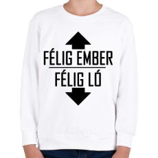 PRINTFASHION Félig ember, félig ló - Gyerek pulóver - Fehér