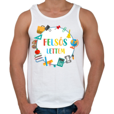 PRINTFASHION Felsős lettem - Férfi atléta - Fehér