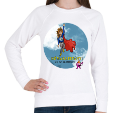 PRINTFASHION feltoltes - Női pulóver - Fehér női pulóver, kardigán