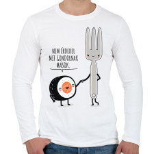 PRINTFASHION Felvállalós sushi - Férfi hosszú ujjú póló - Fehér férfi póló