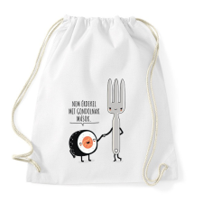 PRINTFASHION Felvállalós sushi - Sportzsák, Tornazsák - Fehér tornazsák