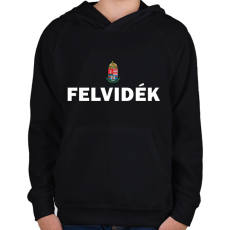 PRINTFASHION Felvidék - Gyerek kapucnis pulóver - Fekete