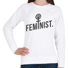 PRINTFASHION Feminista - Női pulóver - Fehér